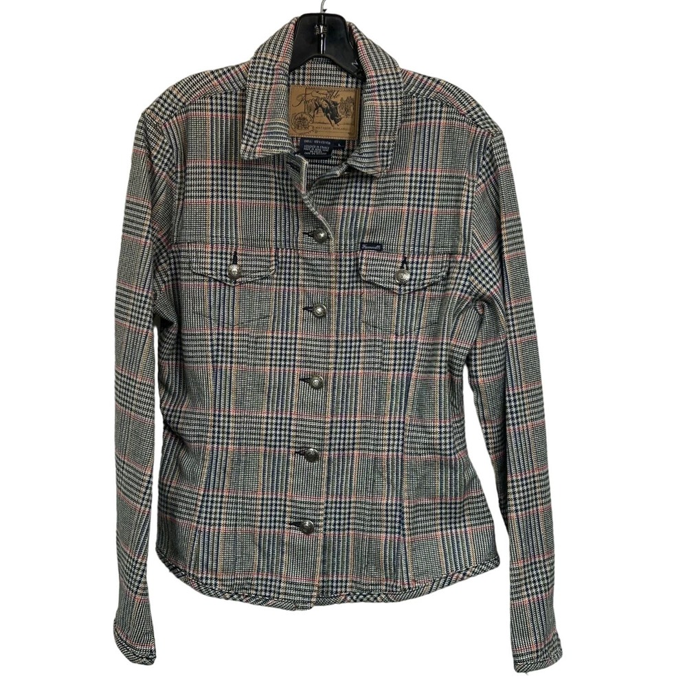 Faconnable Jacket Womens Large Multicolor Good Glen Plaid Nostalgic Dungarees
